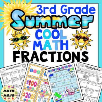 Preview of 3rd Grade Summer Cool Math: 3rd Grade Fractions
