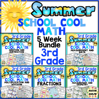 Preview of 3rd Grade Summer School Math: 5 Week, 3rd Grade Math Bundle