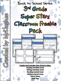 3rd Grade Super Stars Classroom Freebie Pack
