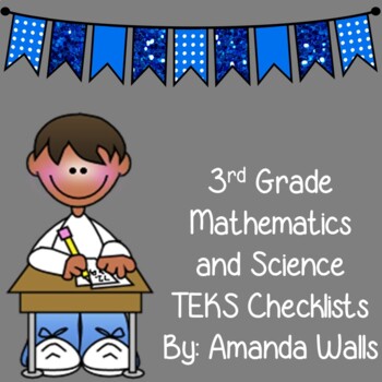 Preview of 3rd Grade Math and Science TEKS Checklists
