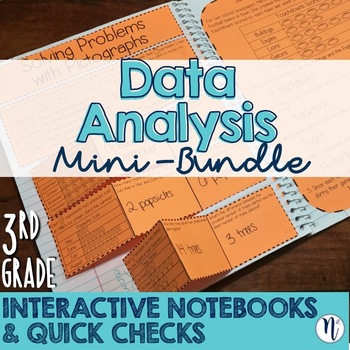 Preview of 3rd Grade TEKS Data Analysis Interactive Notebook & Quick Check Mini-Bundle