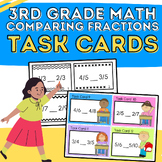 3rd Grade Task Cards: Comparing Fractions with like Denomi