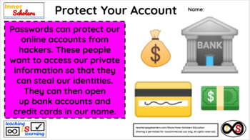 Preview of 3rd Grade ELA Technology Activities - Lesson 12: Protecting Account Passwords