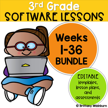 Preview of 3rd Grade Technology Curriculum Software Lessons Bundle