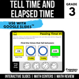 3rd Grade Tell Time | Elapsed Time | Digital Centers | Goo