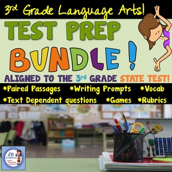 Preview of 3rd Grade STATE TEST Prep for Language Arts BUNDLE