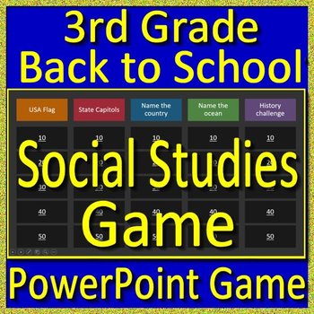 Preview of 3rd Grade Test Prep - Social Studies Game