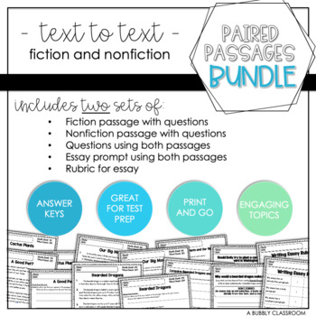 Preview of Paired Passages Reading and Writing Bundle