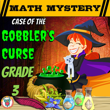 Preview of 3rd Grade Thanksgiving Activity: Thanksgiving Math Mystery - Review