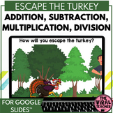 3rd Grade Thanksgiving Math Escape Room Activity for Googl