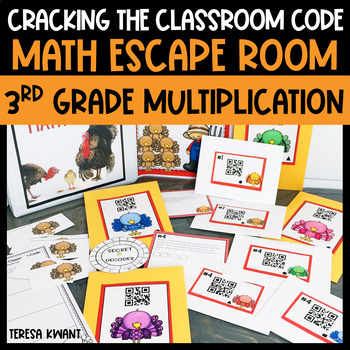 Preview of 3rd Grade Thanksgiving Multiplication Math Escape Room 
