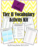 3rd Grade Tier 2 Vocabulary Activity Kit