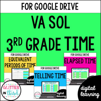 Preview of 3rd Grade Time Activities Virginia SOL for Google Classroom