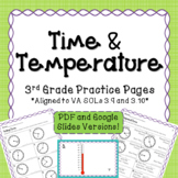 3rd Grade Time and Temperature Practice Pages -- Google Sl