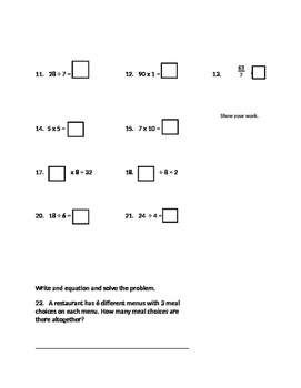 3Rd Grade Unit 2 Math Review Math Expressions With Answer Key By Zachary Rondot