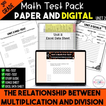 Preview of The Relationship B/t Multiplication & Division Digital and Printable Test Bundle
