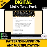 Patterns in Addition & Multiplication Digital Math Test Pa