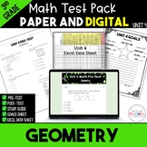 Geometry Digital and Printable Math Test Bundle {3rd Grade