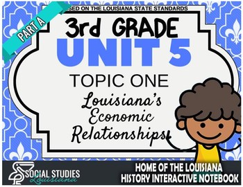 Preview of 3rd Grade - Unit 5 - Topic 1 - Part A: Louisiana's Economic Relationships