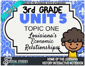 Preview of 3rd Grade - Unit 5 - Topic 1 - Part B: Louisiana's Economic Relationships
