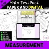 Measurement Digital and Printable Math Test Bundle {3rd Gr