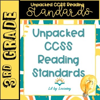 Preview of 3rd Grade Unpacked Standards Common Core Reading