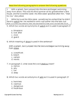 3rd Grade VA SOL Word Analysis Test Prep | TpT