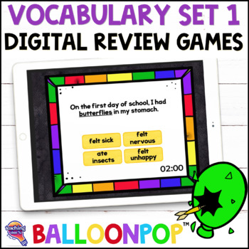Preview of 3rd Grade VOCABULARY Digital Review Games BalloonPop™, Set 1
