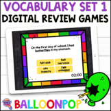 3rd Grade VOCABULARY Digital Review Games BalloonPop™, Set 1