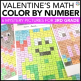 3rd Grade Valentine's Day Math Activities Coloring by Numb