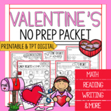 3rd Grade Valentine's Day Packet | Valentine's Day Math & Reading Worksheets 