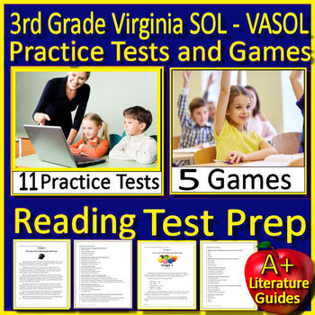 Preview of 3rd Grade Virginia SOL Reading Practice Tests and Games - VA SOL Test Prep
