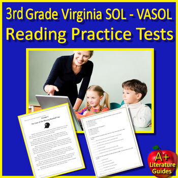 Preview of 3rd Grade Virginia SOL Reading Practice Tests - Spiral Test Prep for VASOL