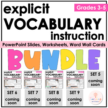 Preview of Vocabulary Worksheets, Vocabulary Words, Vocabulary Activities & Slides - BUNDLE