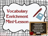 3rd Grade Vocabulary Enrichment Mini-Lesson