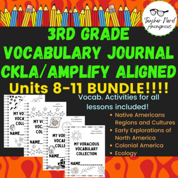 Preview of 3rd Grade Vocabulary Journal BUNDLE (CKLA Aligned) Units 8-11