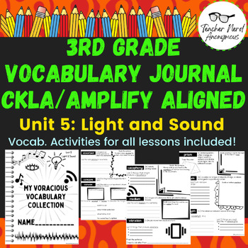 Preview of 3rd Grade Vocabulary Journal (CKLA/ Amplify Aligned) Unit 5- Light and Sound