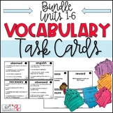 ELA Vocabulary Task Cards 3rd Grade FULL YEAR