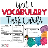 Vocabulary Task Cards for Wonders ELA 3rd Grade (Unit 1)