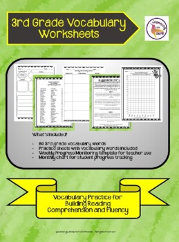 3rd grade vocabulary worksheets by learning with laurie tpt