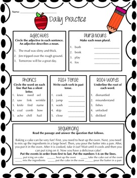 3rd Grade Warm Ups- Common Core Language Arts by ...