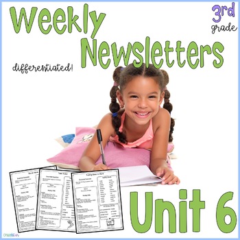 Preview of 3rd Grade Weekly Newsletter Unit 6