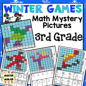 Preview of 3rd Grade Winter Games Math: 3rd Grade Math Mystery Pictures