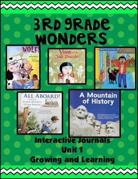 Preview of 3rd Grade Wonders Interactive Notebook Unit 1 Growing and Learning