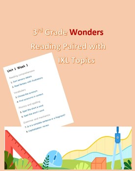 Preview of 3rd Grade Wonders Reading Units Matched to IXL