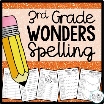 Preview of 3rd Grade Wonders Spelling List Activities and Worksheets for Homework 2024