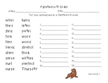 3rd Grade McGraw Hill Wonders Spelling Unit 3 Word Work Packet | TpT