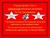 3rd Grade Wonders UNIT 3 Differentiated Vocabulary Spellin