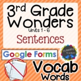 3rd Grade Wonders | Vocabulary Sentences | Google Forms | 