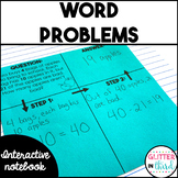 3rd Grade Word Problems Interactive Notebook